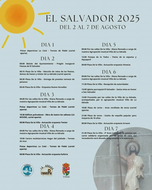 Programa Fiestas El Salvador 2025 La Adrada